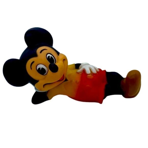 Vintage Relaxing Mickey Mouse Figurine - Classic Disney Collectible - Picture 8 of 8